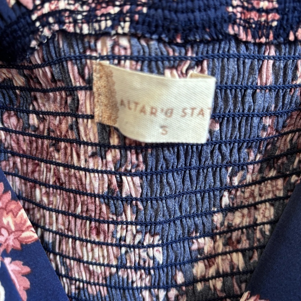 Altar’d State NWT Floral Navy Dress small - Picture 3 of 5